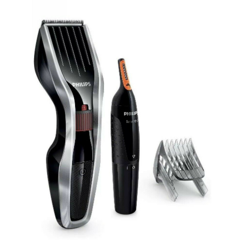 Philips Series 5000 Hair Clipper with Titanium Blades, Nose, Ear & Eyebrow Trimmer – HC5440/93