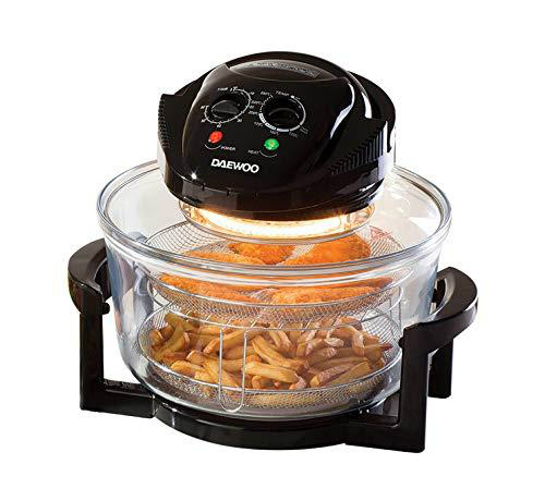 Daewoo Deluxe 17L 1300W Halogen Air Fryer with an Extension Ring- Black