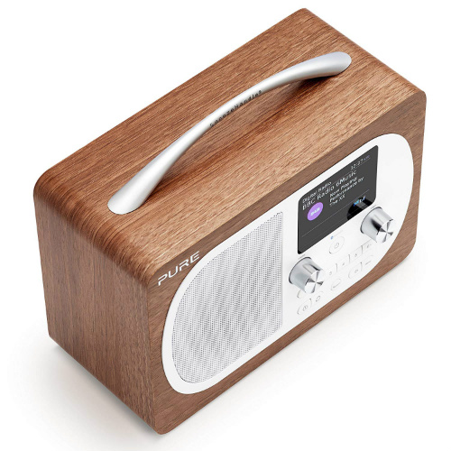 Pure Evoke H4 Portable FM/DAB+/DAB Digital Radio – DAB Radio with Bluetooth Music Streaming, Alarms, Touch-Sensitive Snooze Handle and Full Colour Display, Walnut - Image 4