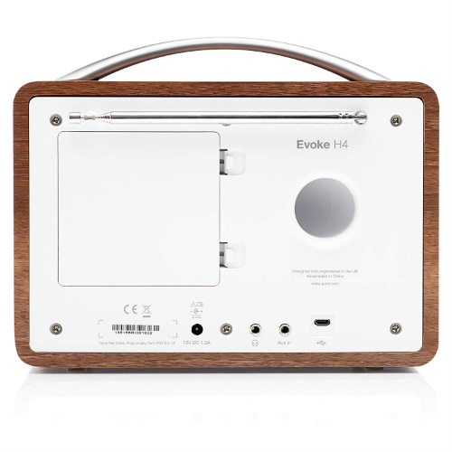 Pure Evoke H4 Portable FM/DAB+/DAB Digital Radio – DAB Radio with Bluetooth Music Streaming, Alarms, Touch-Sensitive Snooze Handle and Full Colour Display, Walnut - Image 5