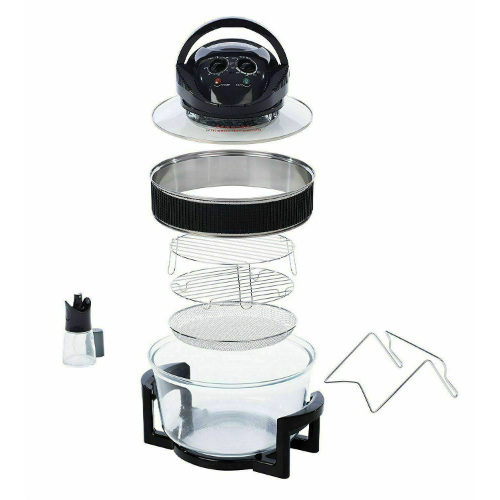 Daewoo Deluxe 17L 1300W Halogen Air Fryer with an Extension Ring- Black - Image 3