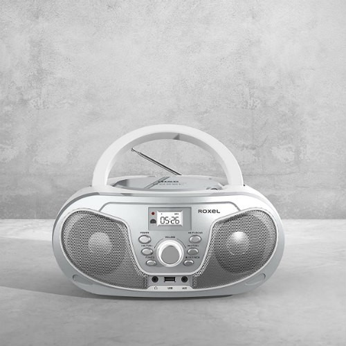 Roxel RCDS70BT Portable Boombox CD Player with Bluetooth, Remote