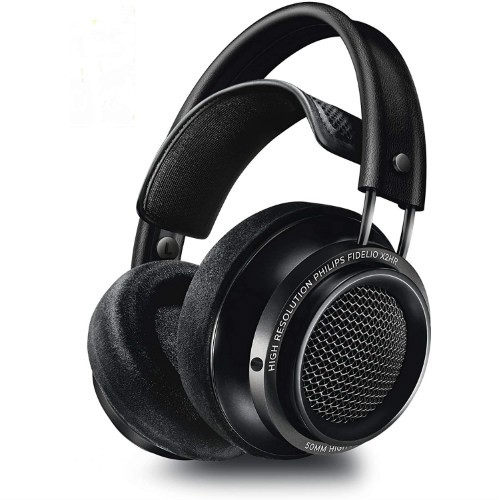 Philips Fidelio X2HR High Resolution Headphones with Velvet Cushions – Black